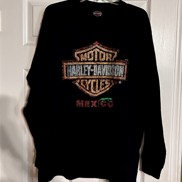 Harley-Davidson Long Sleeve Shirt - Cancun Mexico - Mint Condition Vintage - Picture 5 of 5